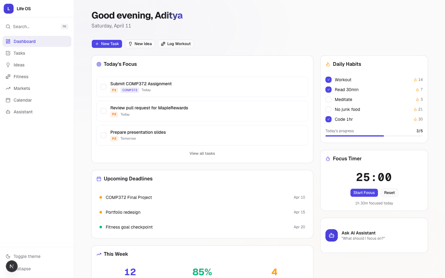 Life-OS Dashboard